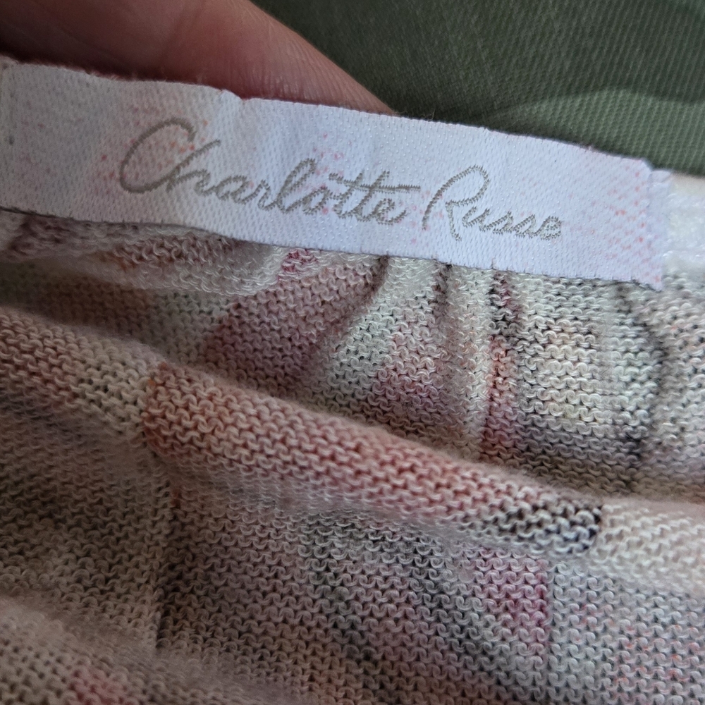 Charlotte Russe Rose Tattoo Flash Knit Lightweight Top SzM - Picture 8 of 8
